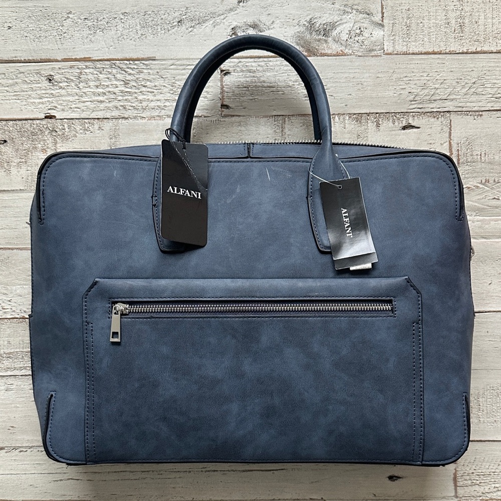 Men's Alfani Messenger Bag in Blue NWT